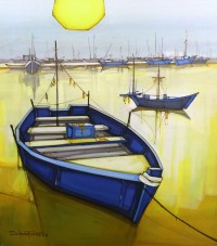 Salman Farooqi, 30 x 36 Inchc, Acrylic on Canvas, Seascape Painting-AC-SF-074